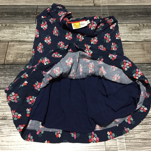Mini Boden Floral Dress Size 5-6 Years Blue 100% Viscose Pockets - Picture 5 of 8